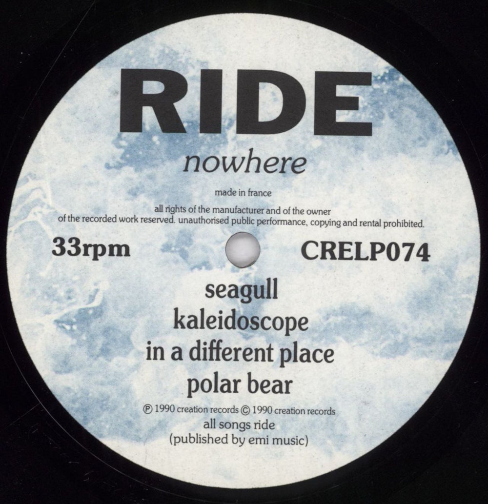 Ride Nowhere - Embossed - EX UK vinyl LP album (LP record) RIDLPNO834367