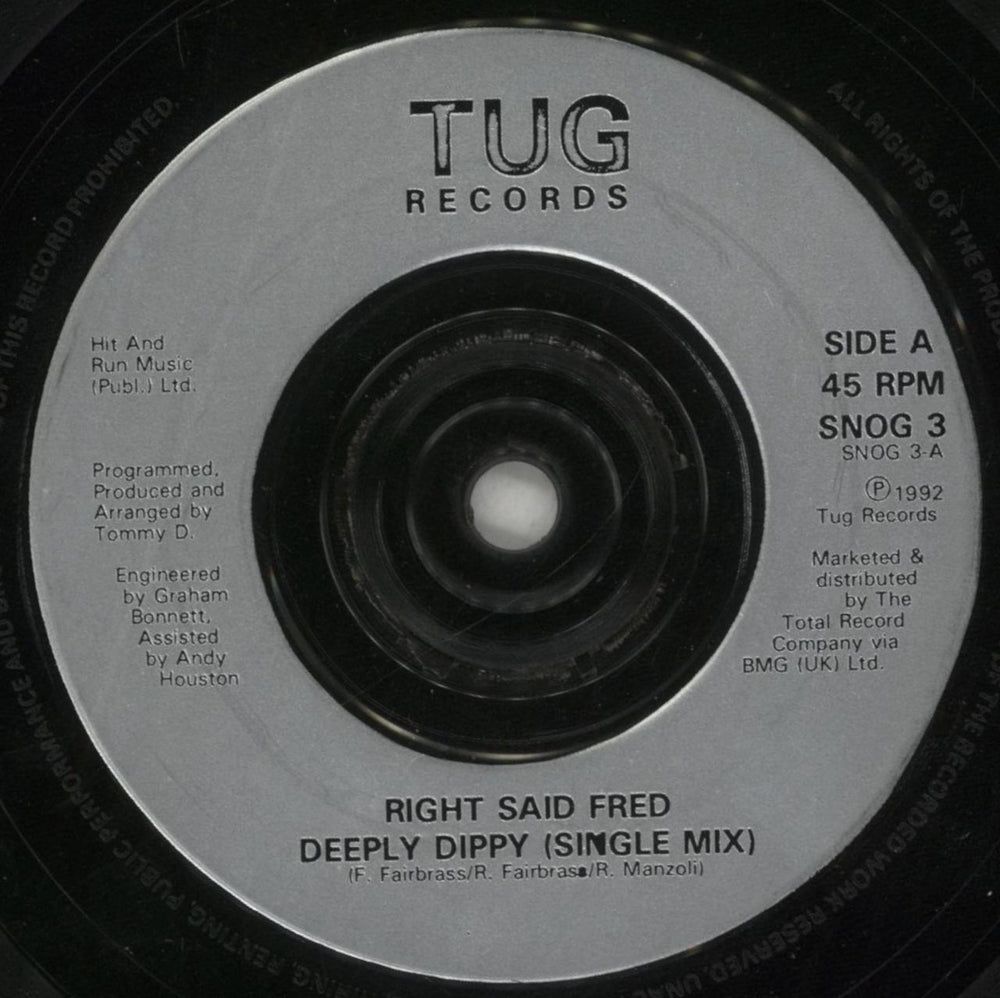 Right Said Fred Deeply Dippy UK 7" vinyl single (7 inch record / 45) RSF07DE301856