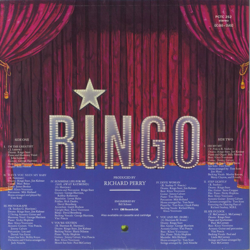 Ringo Starr Ringo - EX UK vinyl LP album (LP record)