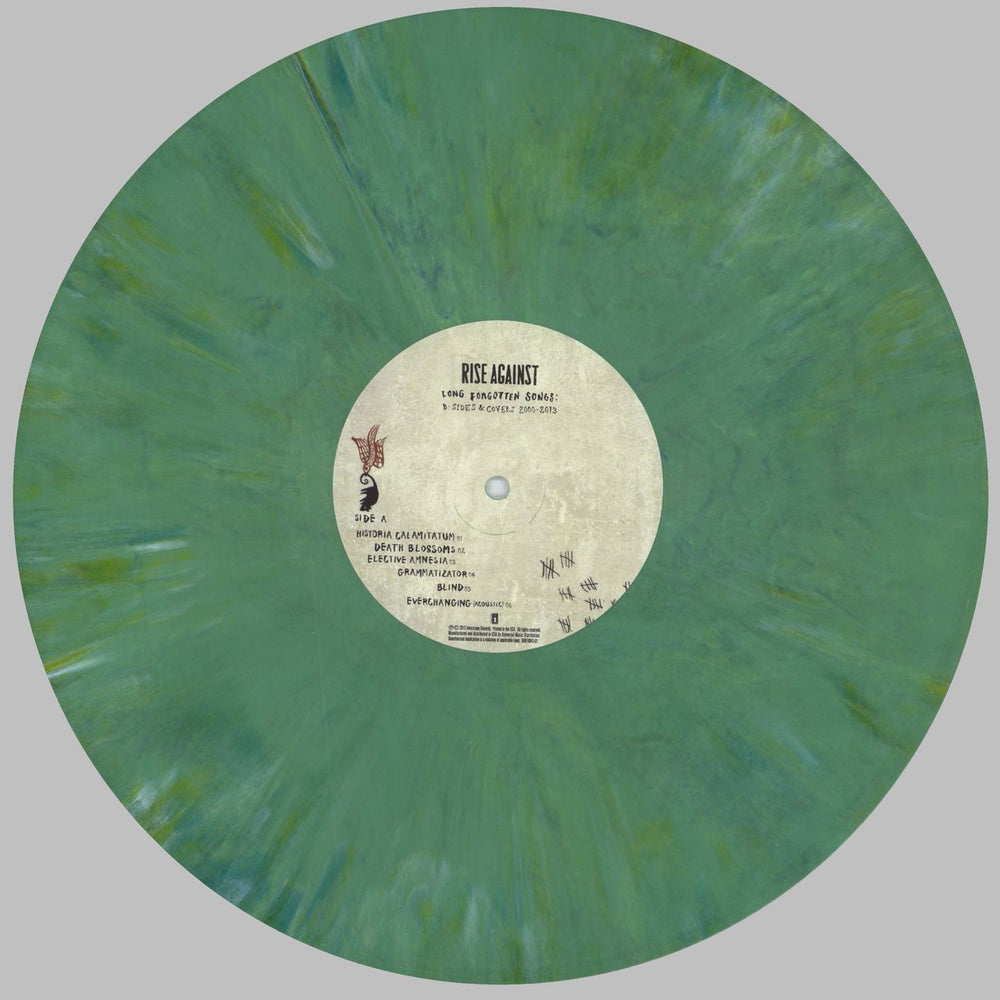 Rise Against Long Forgotten Songs: B Sides & Covers 2000-2013 - Green Marble Vinyl US 2-LP vinyl record set (Double LP Album) X1S2LLO833957