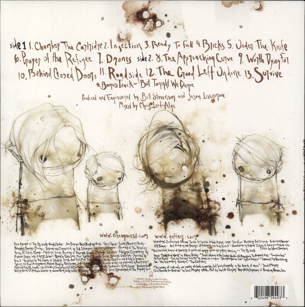 Rise Against The Sufferer And The Witness - 1st US vinyl LP album (LP record) 602498594933