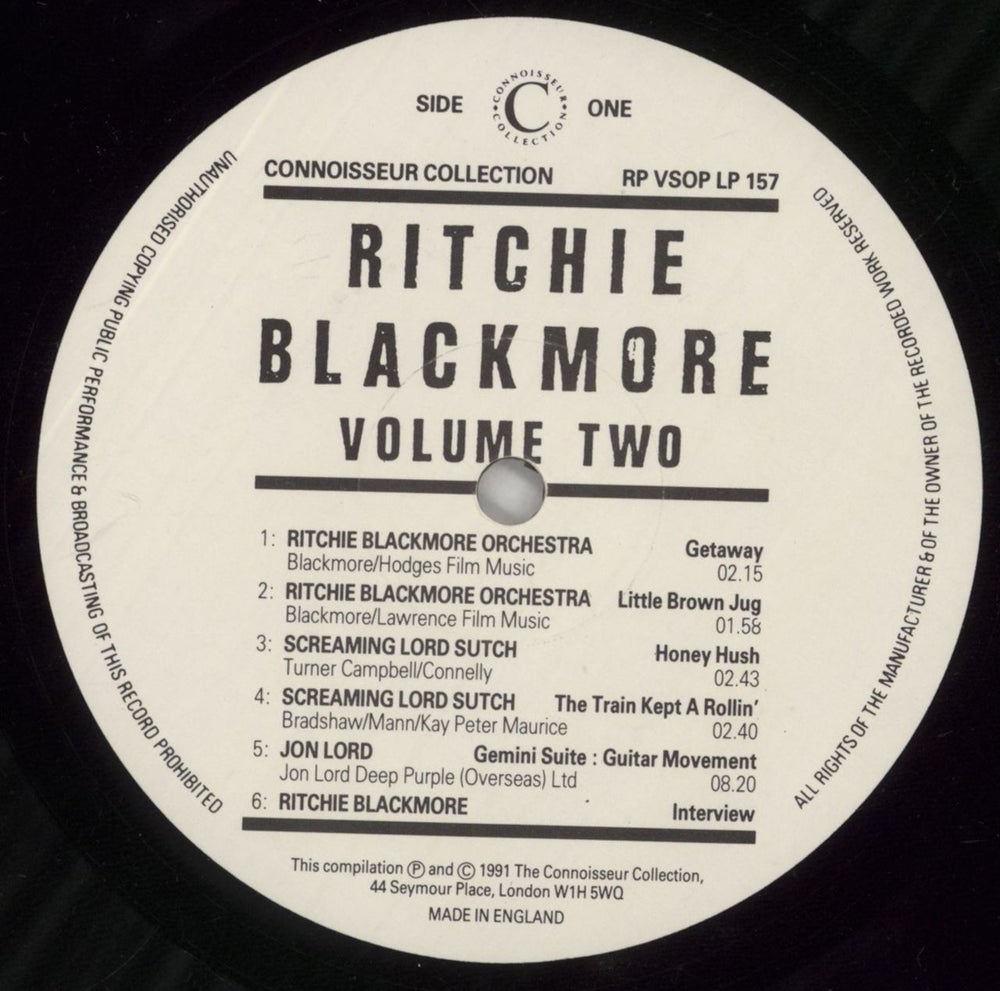 Ritchie Blackmore Rock Profile - Volume Two - VG UK 2-LP vinyl record set (Double LP Album) RBM2LRO863115
