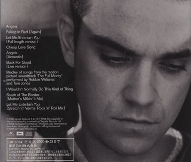 Robbie Williams Angels - No Obi Japanese CD album (CDLP)