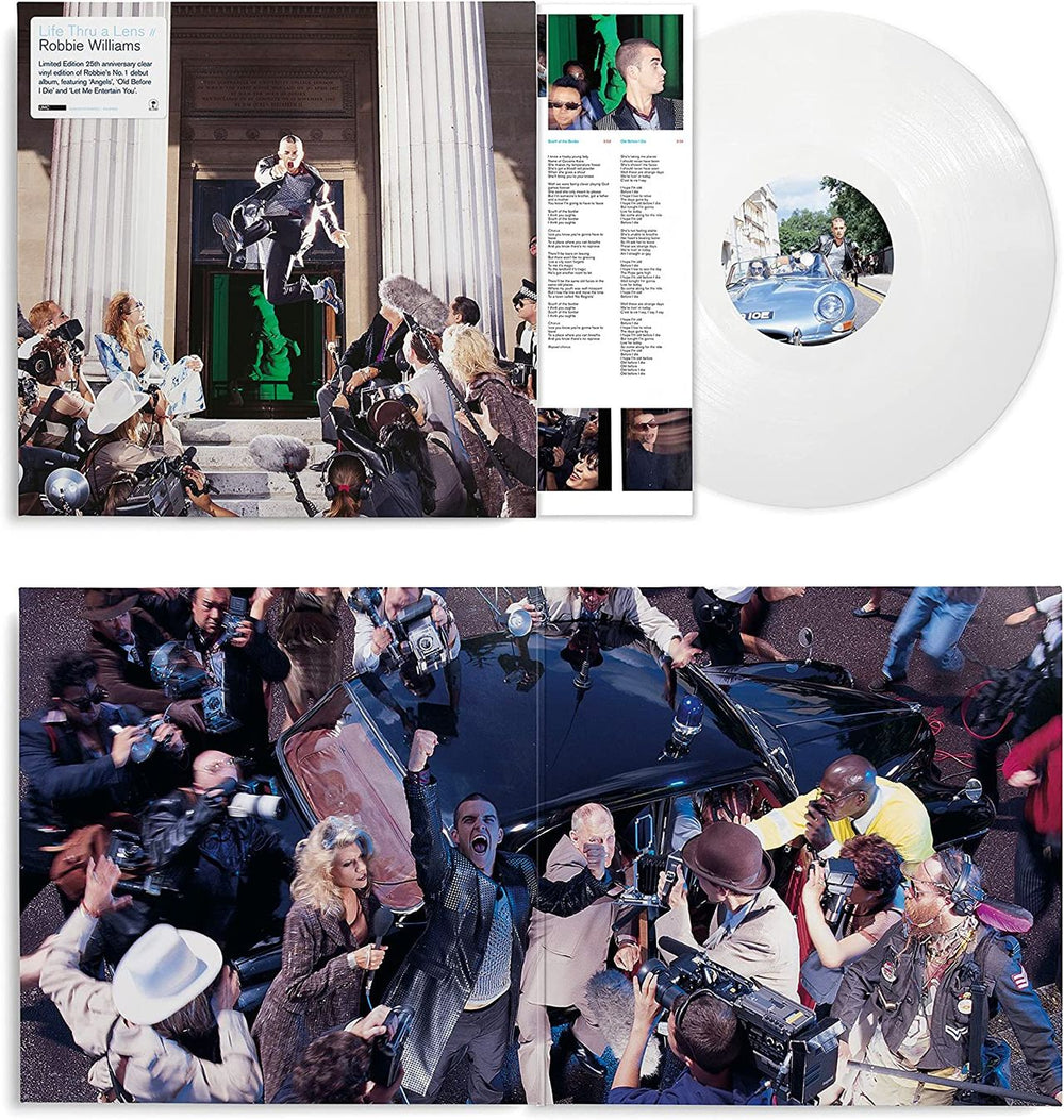 Robbie Williams Life Thru A Lens - 25th Anniversary Clear Vinyl - Sealed UK vinyl LP album (LP record) 00602435503929