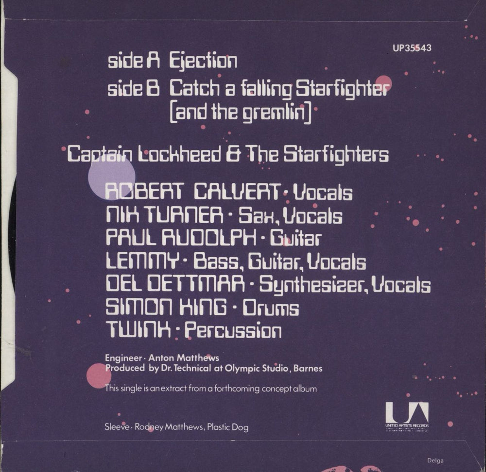 Robert Calvert Ejection - Picture Sleeve UK 7" vinyl single (7 inch record / 45)