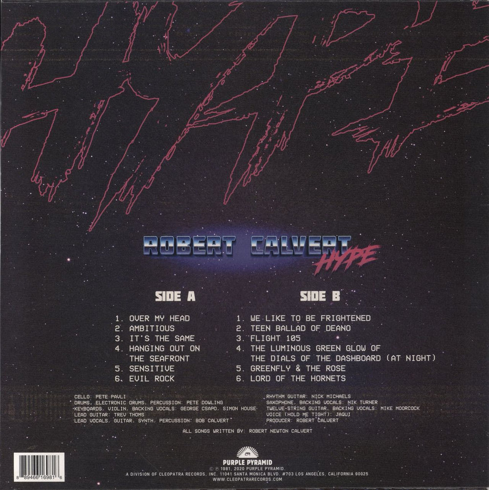 Robert Calvert Hype UK vinyl LP album (LP record) 889466169816