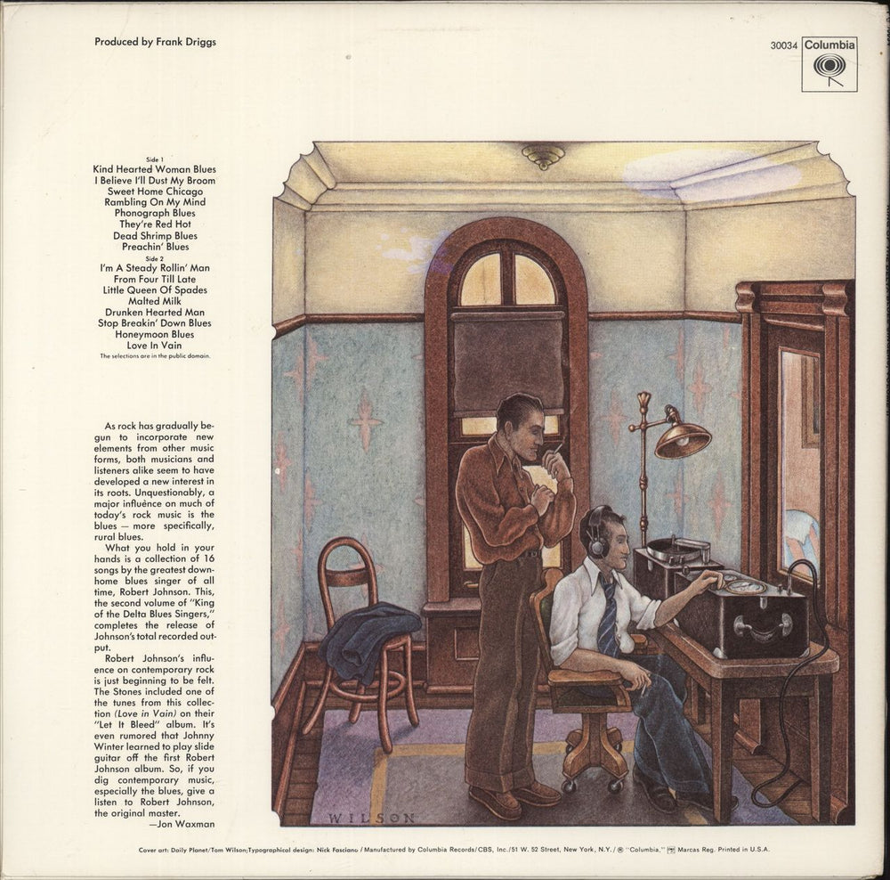 Robert Johnson (30s) King Of the Delta Blues Singers Vol II US vinyl LP album (LP record)