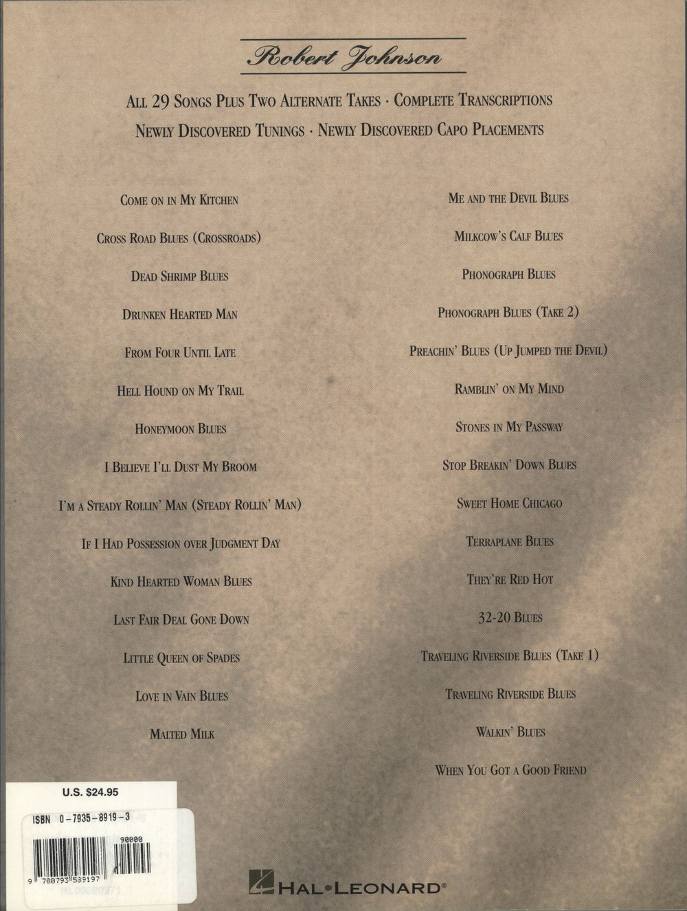 Robert Johnson (30s) The New Transcriptions US vinyl LP album (LP record) 9780793589197