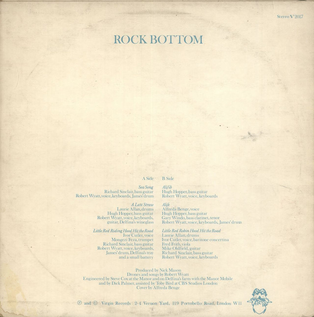Robert Wyatt Rock Bottom - 1st - EX UK vinyl LP album (LP record)