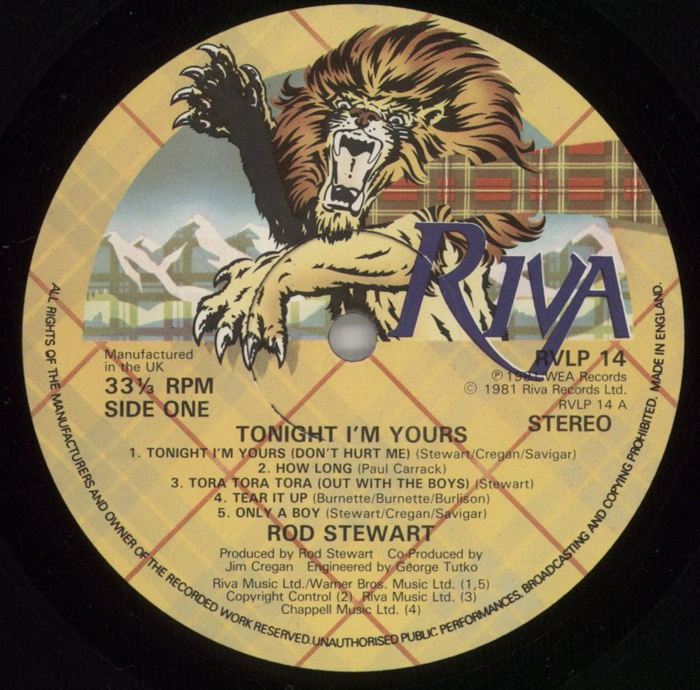 Rod Stewart Tonight I'm Yours + Merch Insert UK vinyl LP album (LP record) RODLPTO558114