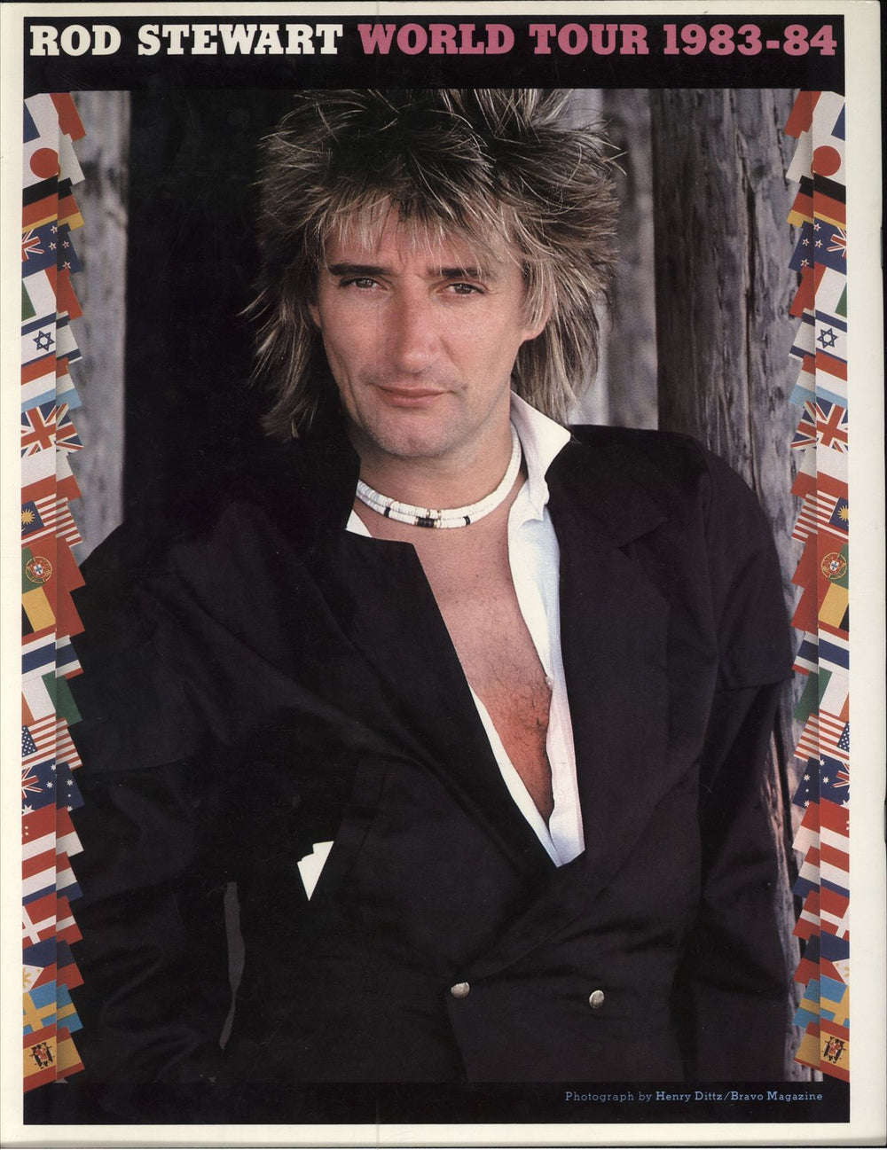 Rod Stewart World Tour 1983-4 + ticket stub UK tour programme