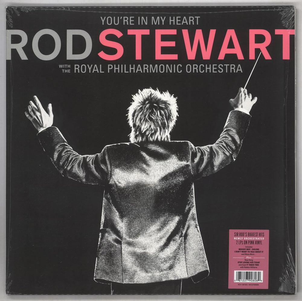 Rod Stewart You're In My Heart - 180gm Pink Vinyl - Sealed UK 2-LP vinyl record set (Double LP Album) 081227908089