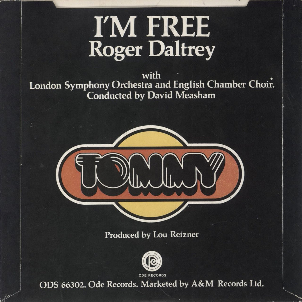 Roger Daltrey I'm Free UK 7" vinyl single (7 inch record / 45)