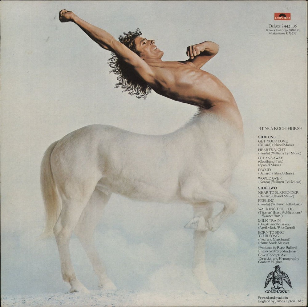 Roger Daltrey Ride A Rock Horse - gold stamped UK vinyl LP album (LP record)