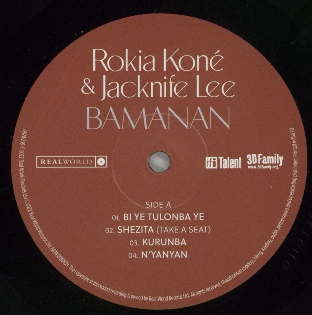 Rokia Koné Bamanan US 2-LP vinyl record set (Double LP Album) 87Z2LBA859402