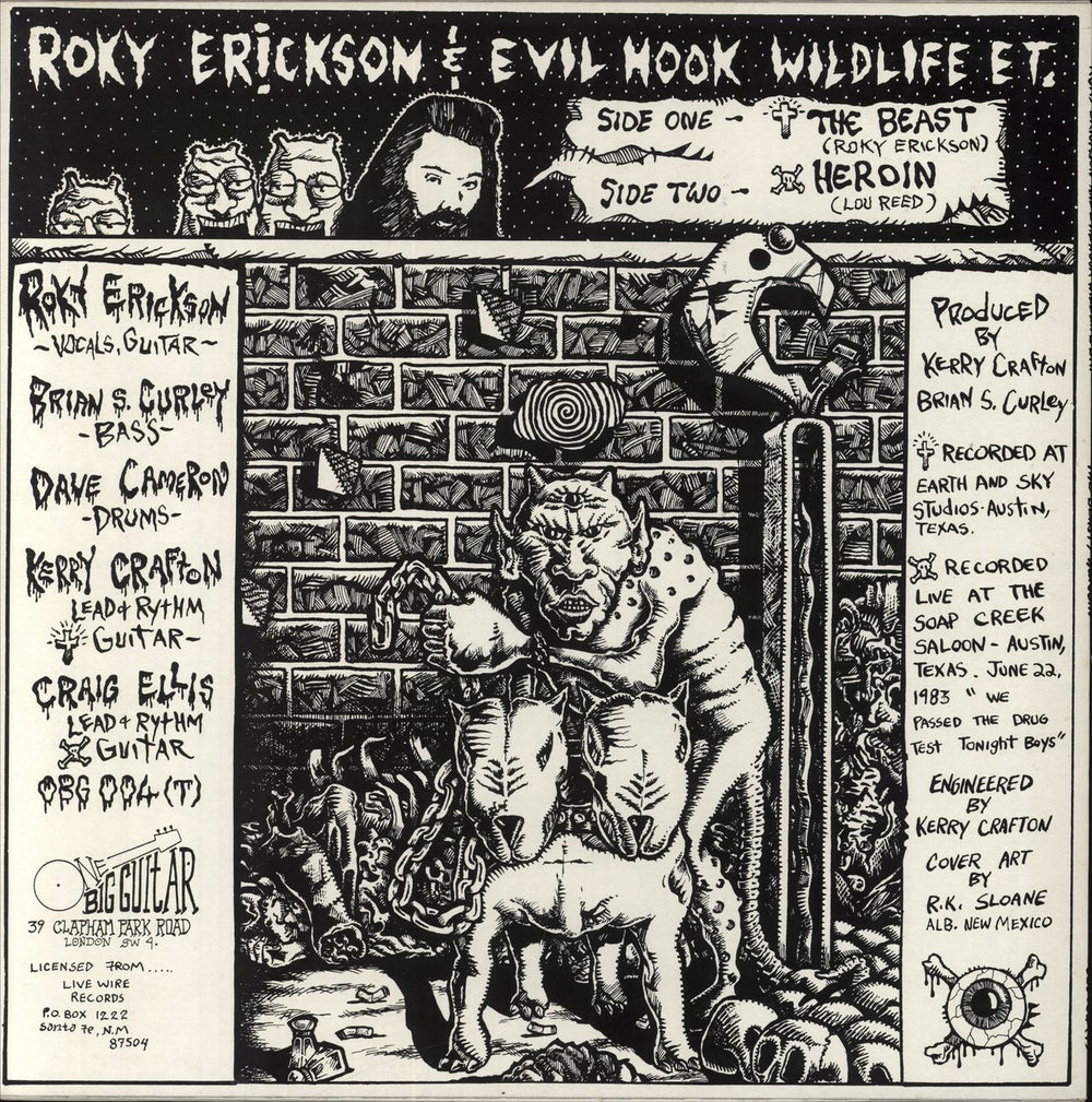 Roky Erickson Roky Erickson And Evil Hook Wildlife ET. UK 12" vinyl single (12 inch record / Maxi-single)