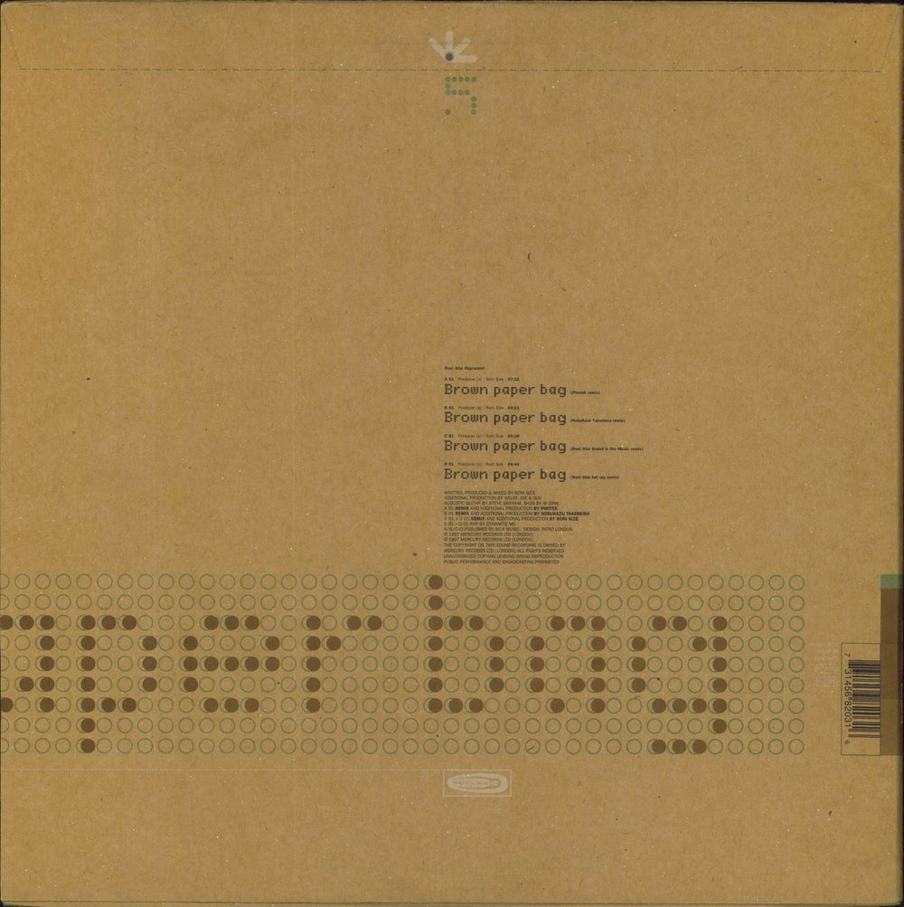 Roni Size Reprazent Brown Paper Bag UK Promo 12" vinyl single (12 inch record / Maxi-single) TLXX28