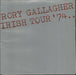 Rory Gallagher Irish Tour '74 - VG UK 2-LP vinyl record set (Double LP Album) 2659031