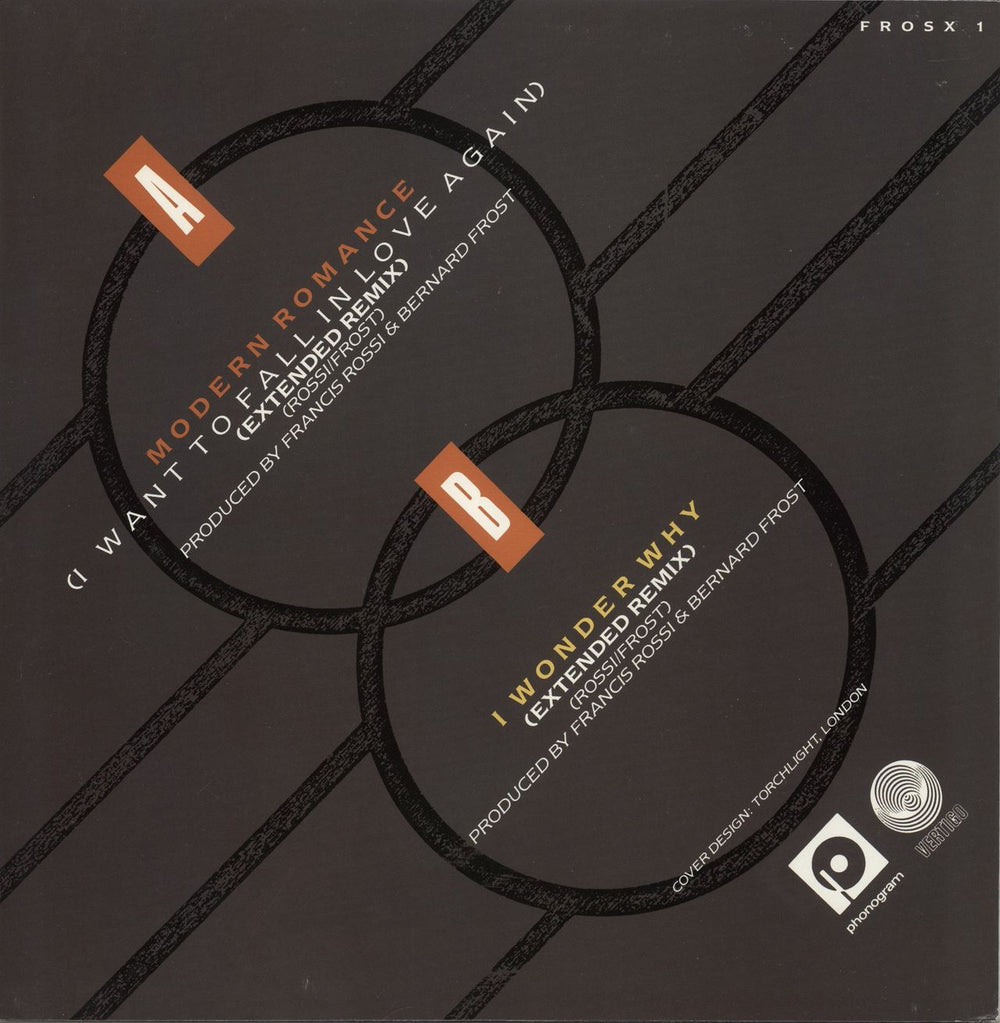 Rossi & Frost Modern Romance UK 12" vinyl single (12 inch record / Maxi-single)