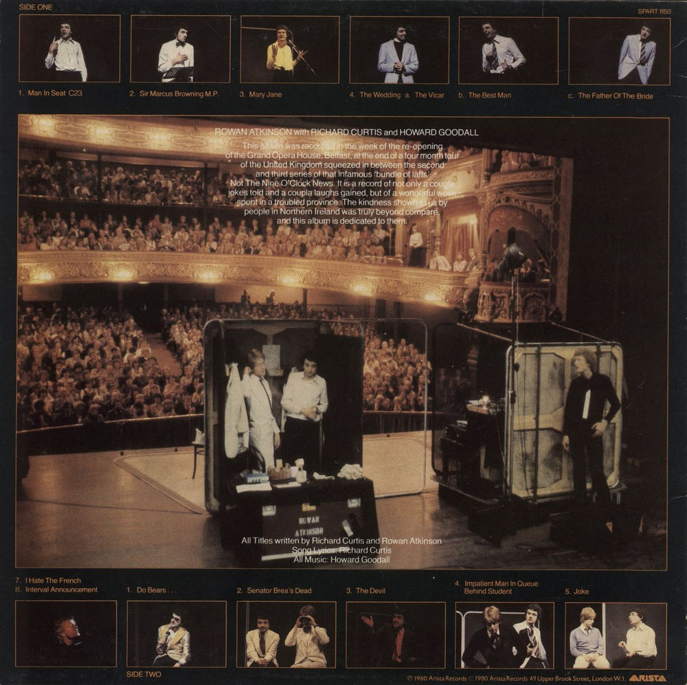 Rowan Atkinson Live In Belfast UK vinyl LP album (LP record)