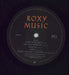 Roxy Music Avalon UK vinyl LP album (LP record) 5012985305013