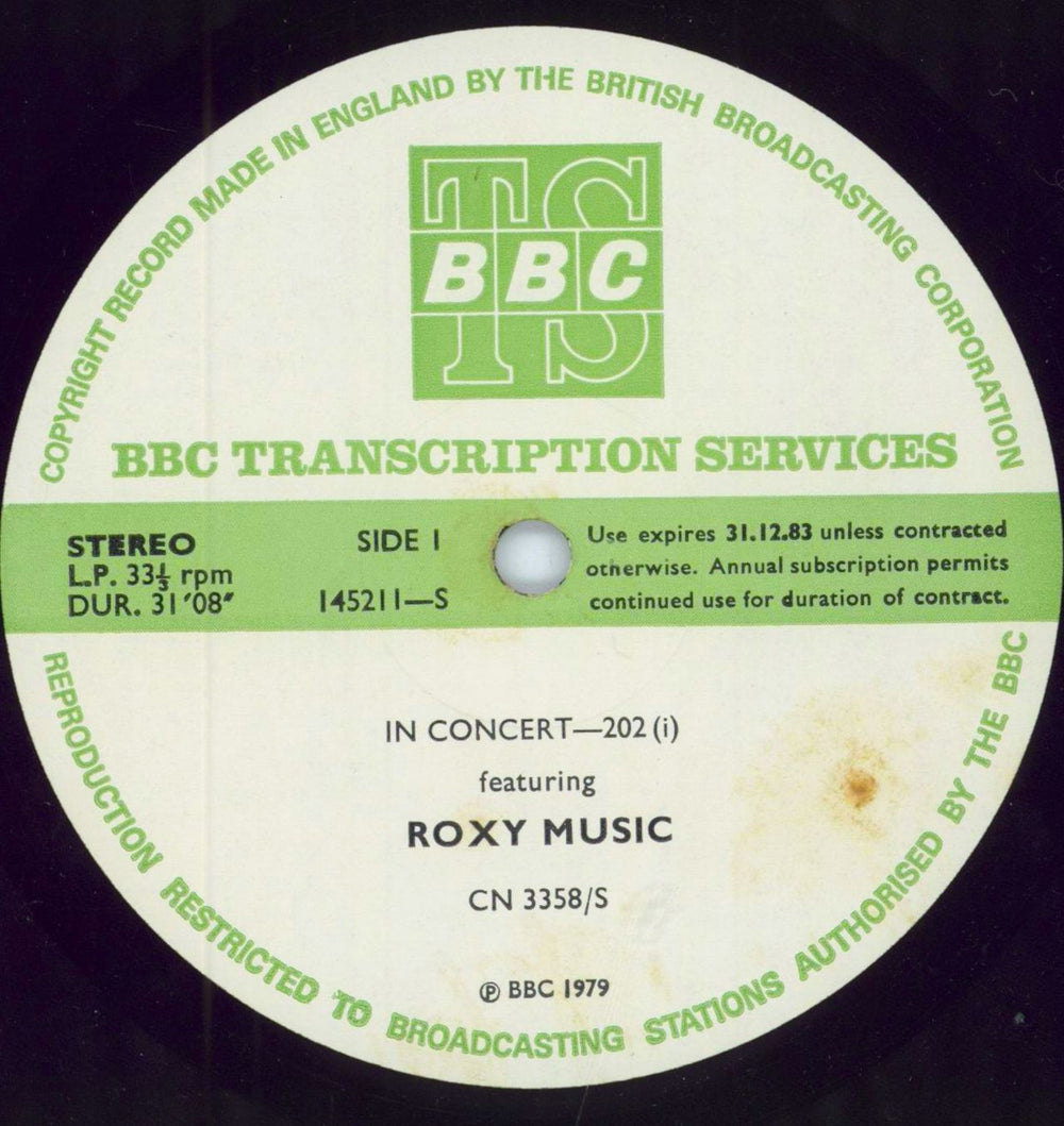 Roxy Music In Concert 202 UK Promo vinyl LP album (LP record) CN3358/S