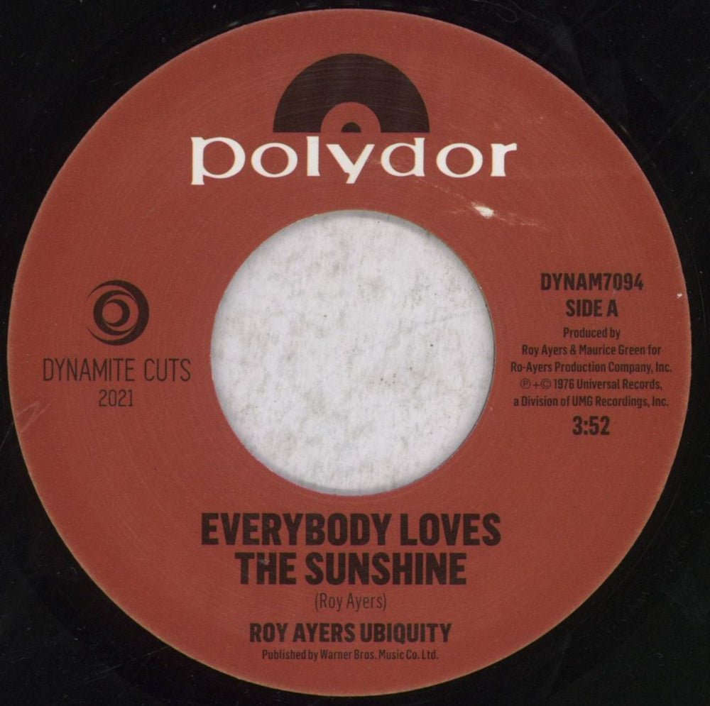 Roy Ayers Everybody Loves The Sunshine UK 7" vinyl single (7 inch record / 45) RA107EV847196