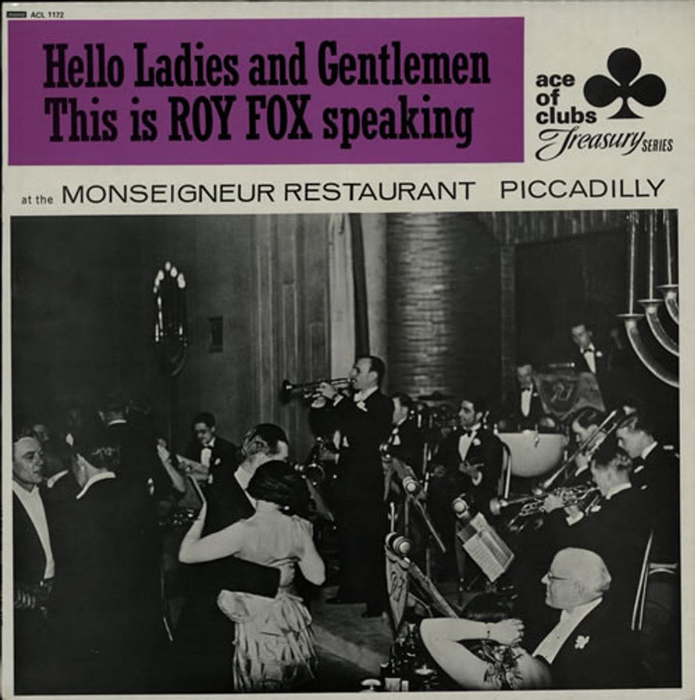 Roy Fox At The Monseigneur Restaurant, Piccadilly UK vinyl LP album (LP record) ACL1172