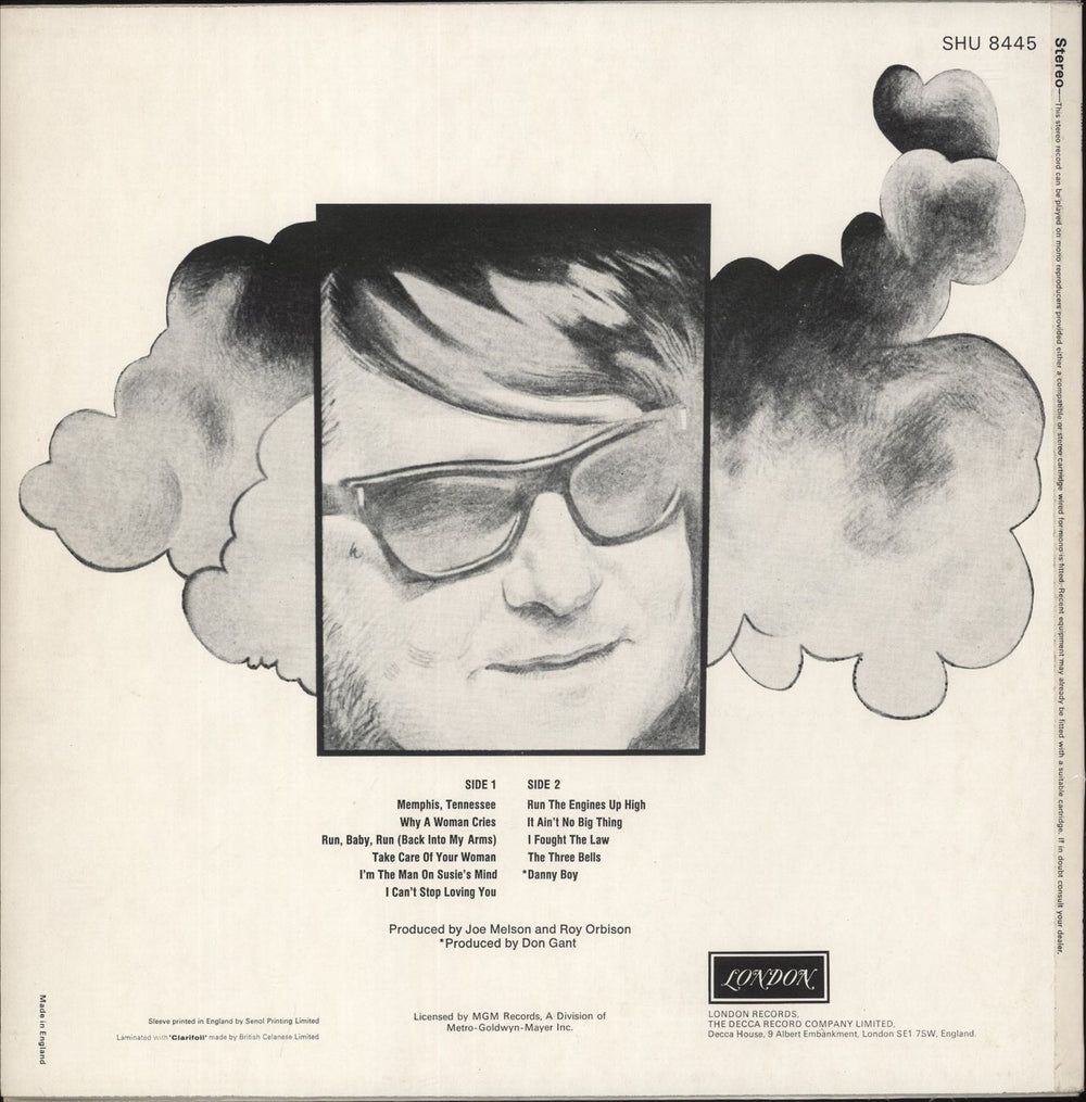 Roy Orbison Memphis - EX UK vinyl LP album (LP record)