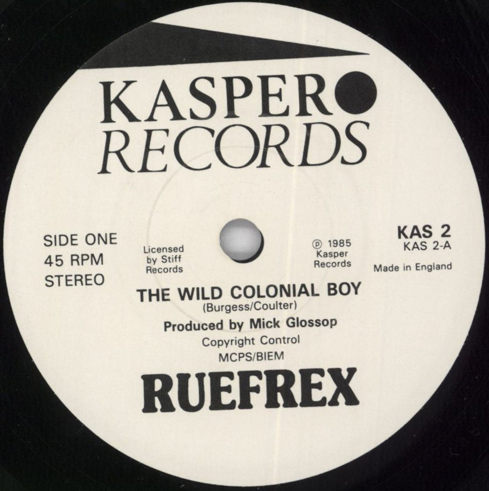 Ruefrex The Wild Colonial Boy UK 7" vinyl single (7 inch record / 45) RF607TH820156