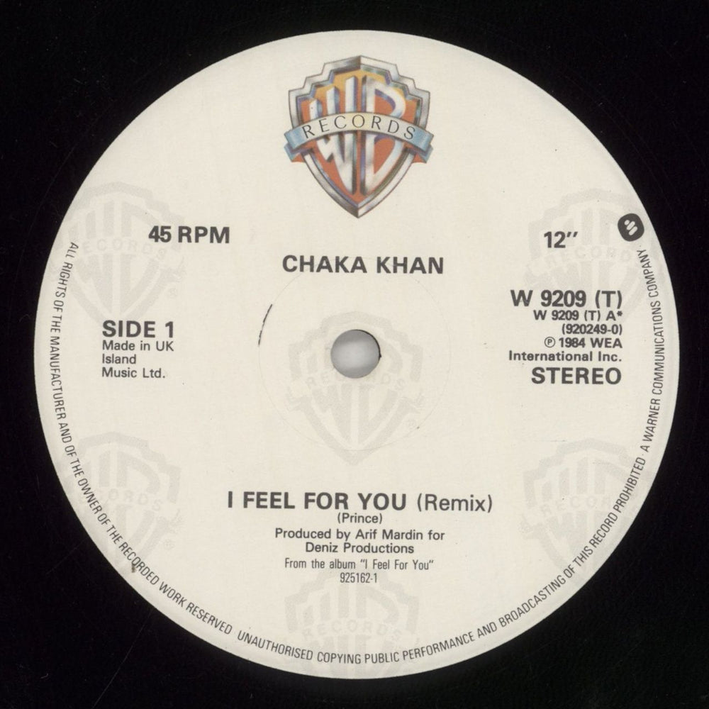 Rufus & Chaka Khan I Feel For You UK 12" vinyl single (12 inch record / Maxi-single) KHA12IF35588