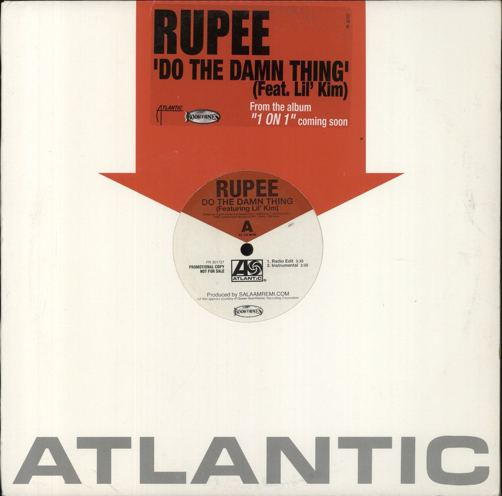 Rupee Do The Damn Thing US Promo 12" vinyl single (12 inch record / Maxi-single) PR301727