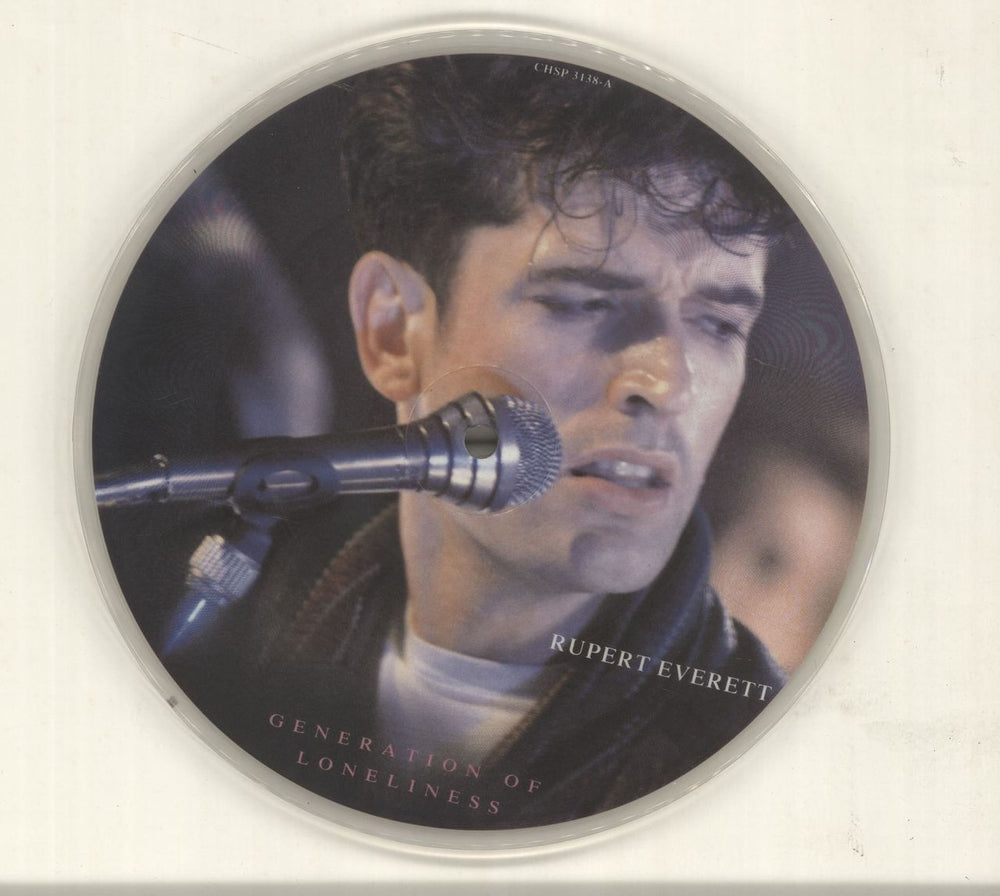 Rupert Everett Generation Of Loneliness UK 7" vinyl picture disc (7 inch picture disc single) CHSP3138
