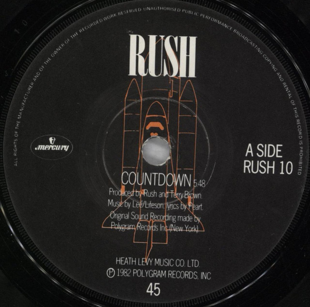 Rush Countdown - Picture Label + Glossy P/S UK 7" vinyl single (7 inch record / 45) RUS07CO612558