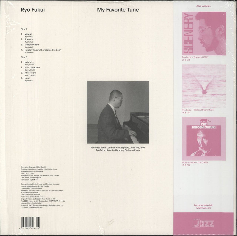 Ryo Fukui My Favorite Tune - 180gm Swiss vinyl LP album (LP record) 4251804126335