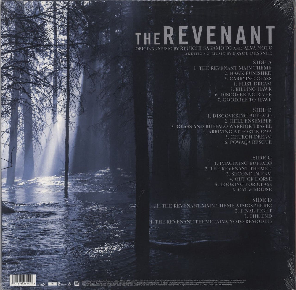 Ryuichi Sakamoto The Revenant [Original Motion Picture Soundtrack] - Sealed UK 2-LP vinyl record set (Double LP Album) 196588217418