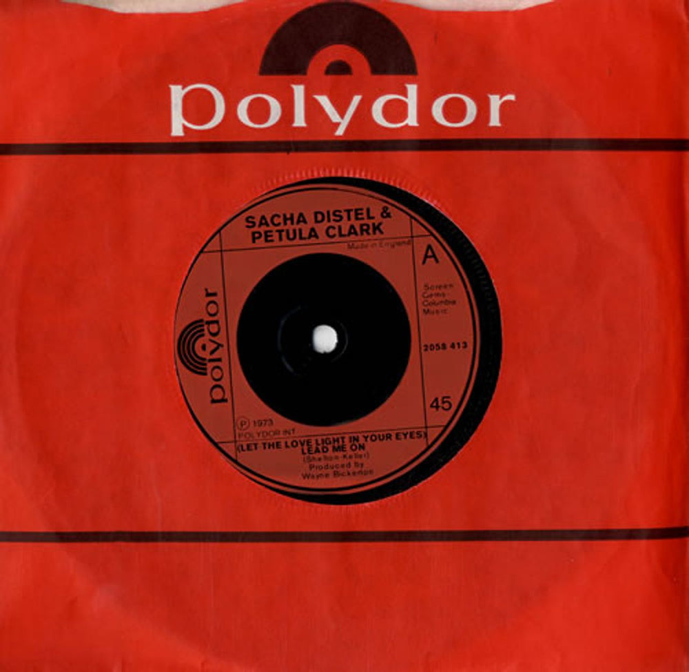 Sacha Distel (Let The Love Light In Your Eyes) Lead Me On UK 7" vinyl single (7 inch record / 45) 2058413