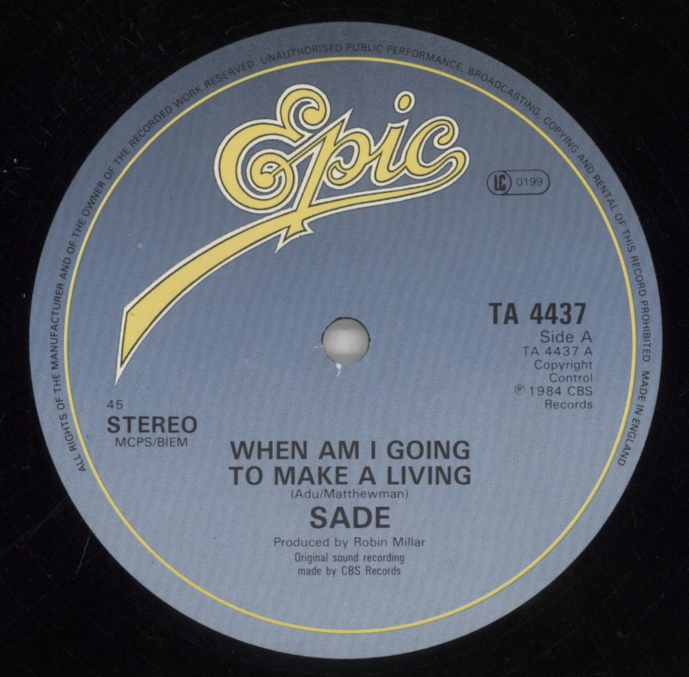 Sade When Am I Going To Make A Living - Promo Stamped UK 12" vinyl single (12 inch record / Maxi-single) SAD12WH863629