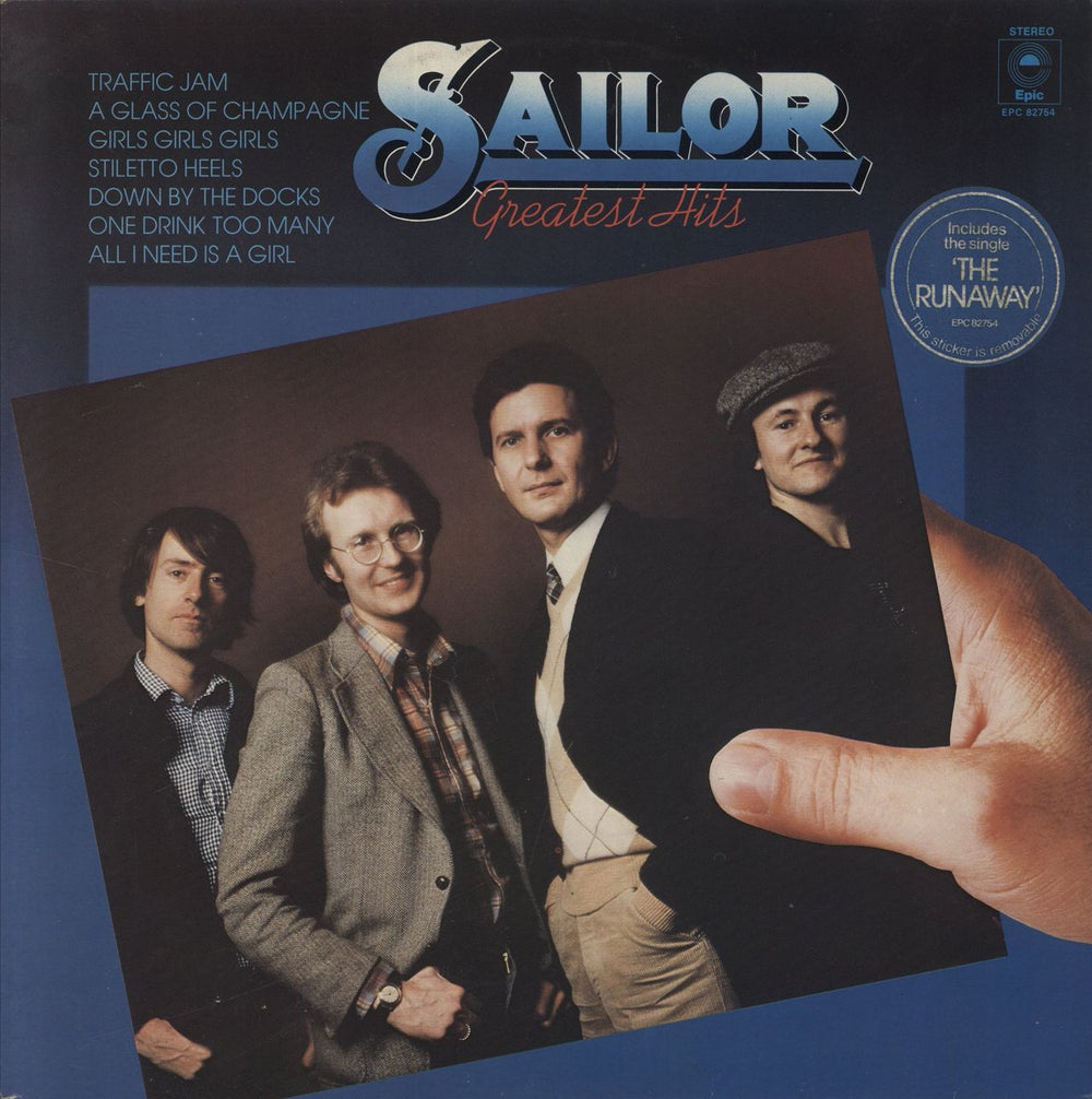 Sailor Greatest Hits - Hype Stickered Sleeve UK vinyl LP album (LP record) EPC82754