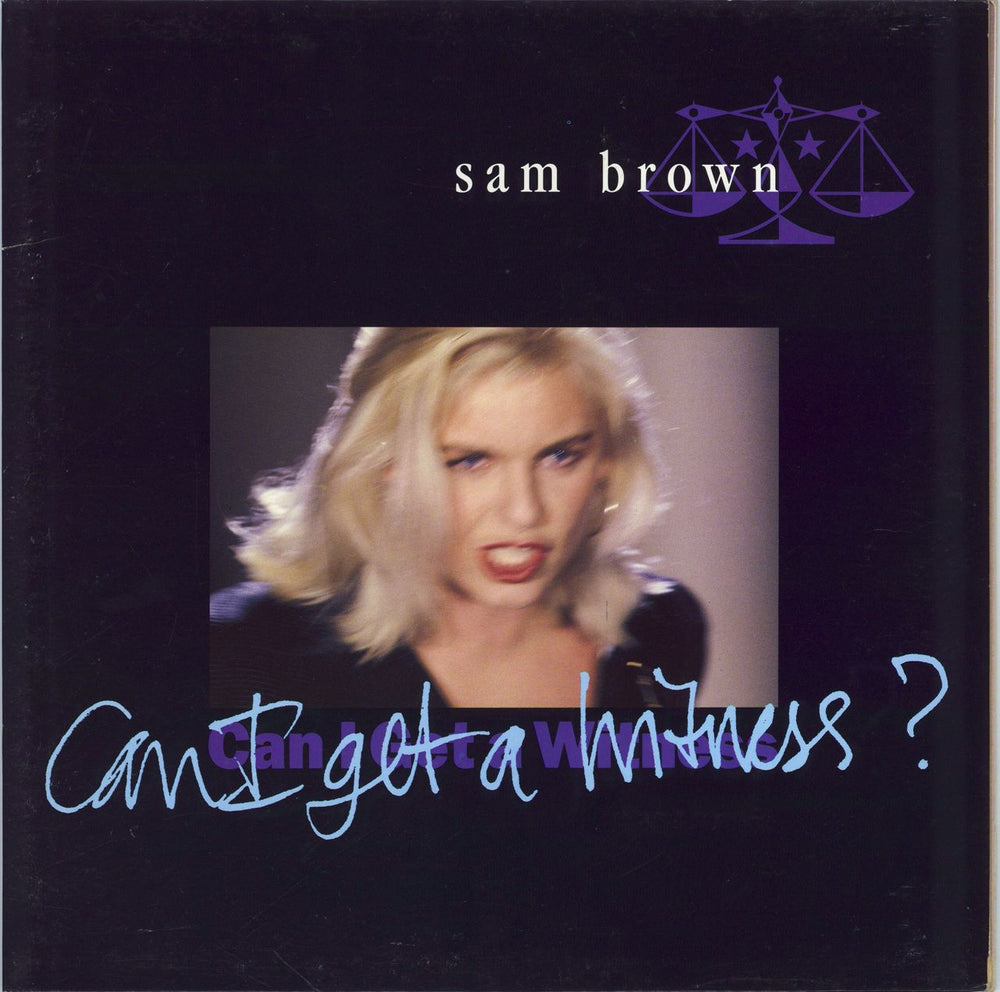 Sam Brown Can I Get A Witness UK 12" vinyl single (12 inch record / Maxi-single) AMT509