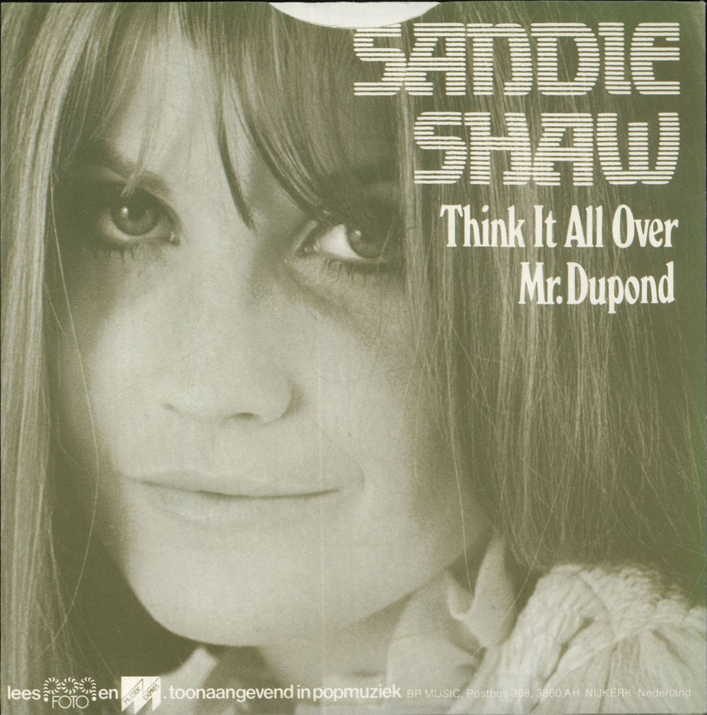 Sandie Shaw Think It All Over Dutch 7" vinyl single (7 inch record / 45)