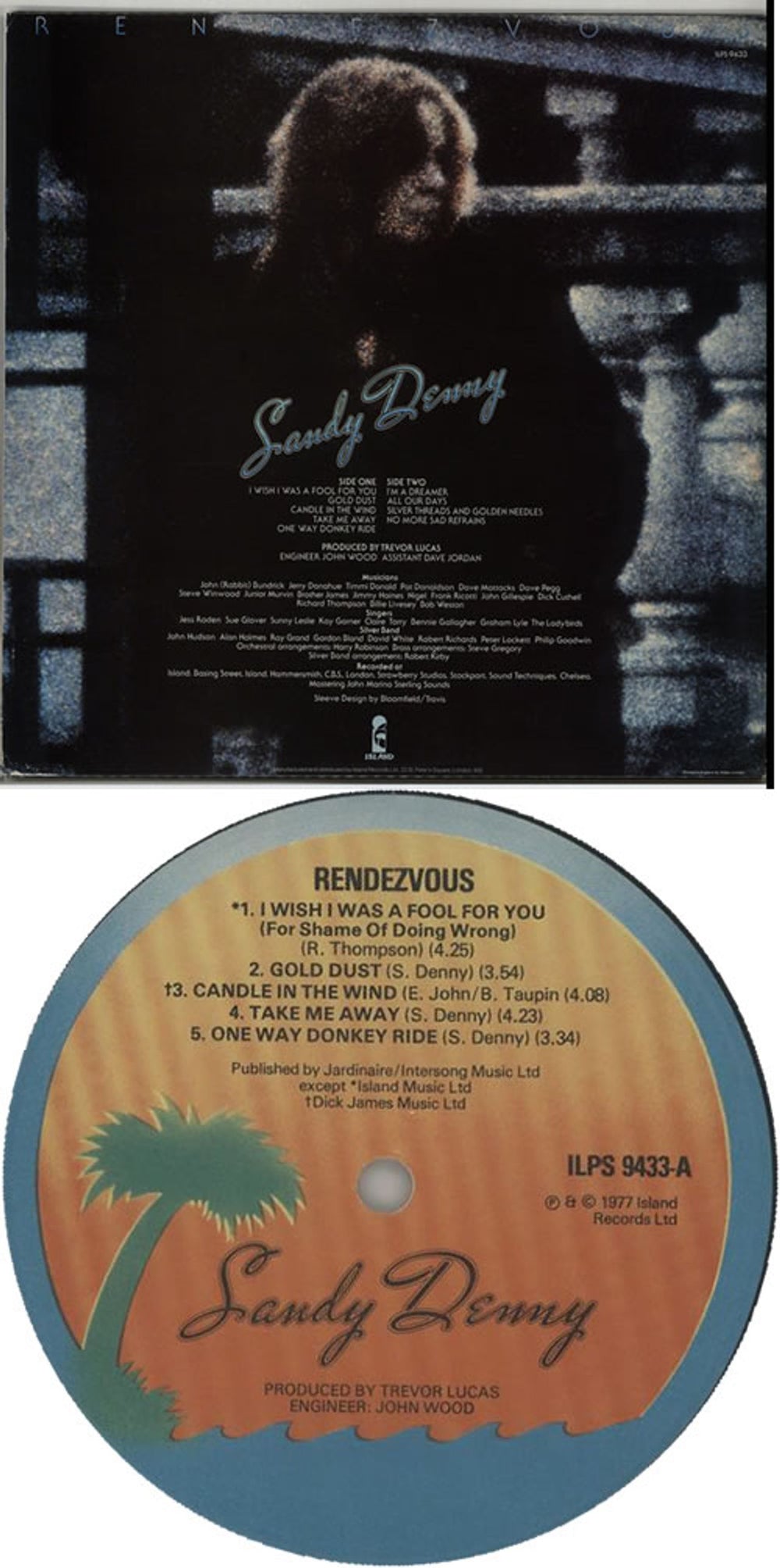 Sandy Denny Rendezvous UK vinyl LP album (LP record) SNYLPRE260920