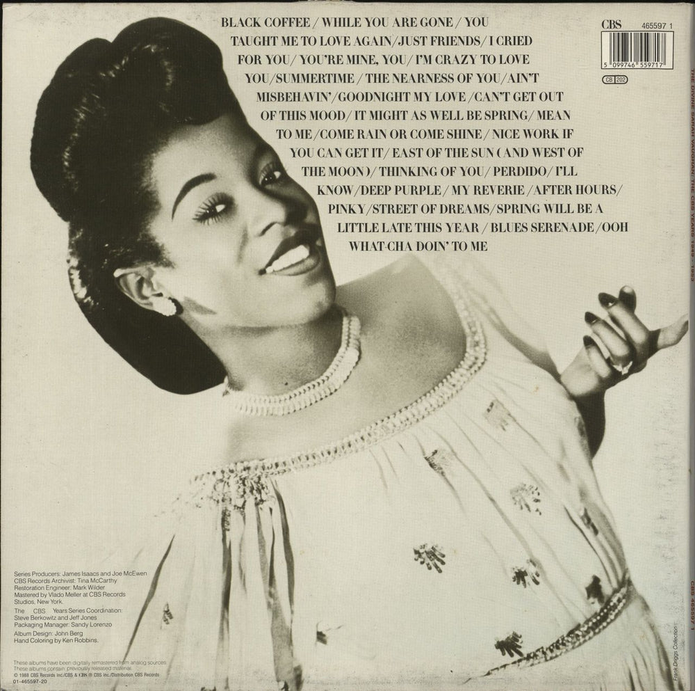 Sarah Vaughan The Divine Sarah Vaughan (The CBS Years 1949 - 1953) Dutch 2-LP vinyl record set (Double LP Album) 5099746559717