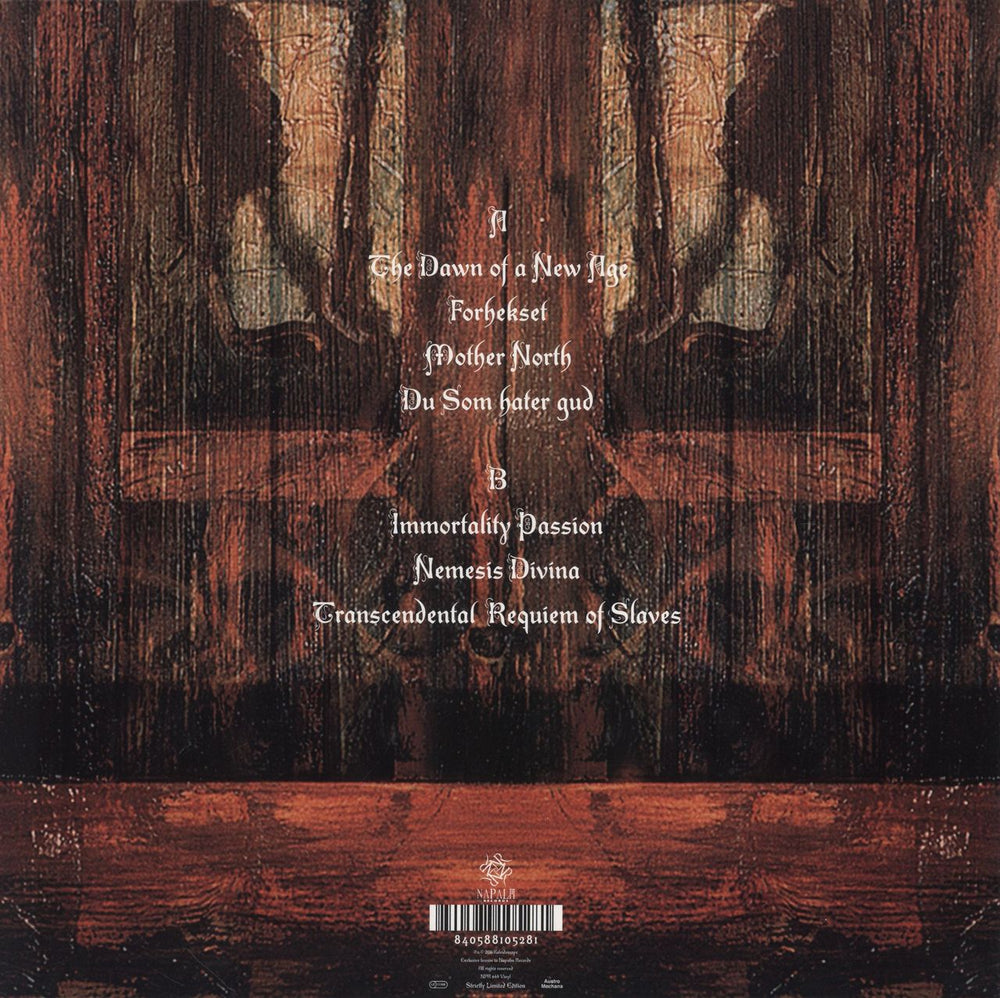 Satyricon Nemesis Divina Austrian vinyl LP album (LP record) 840588105281