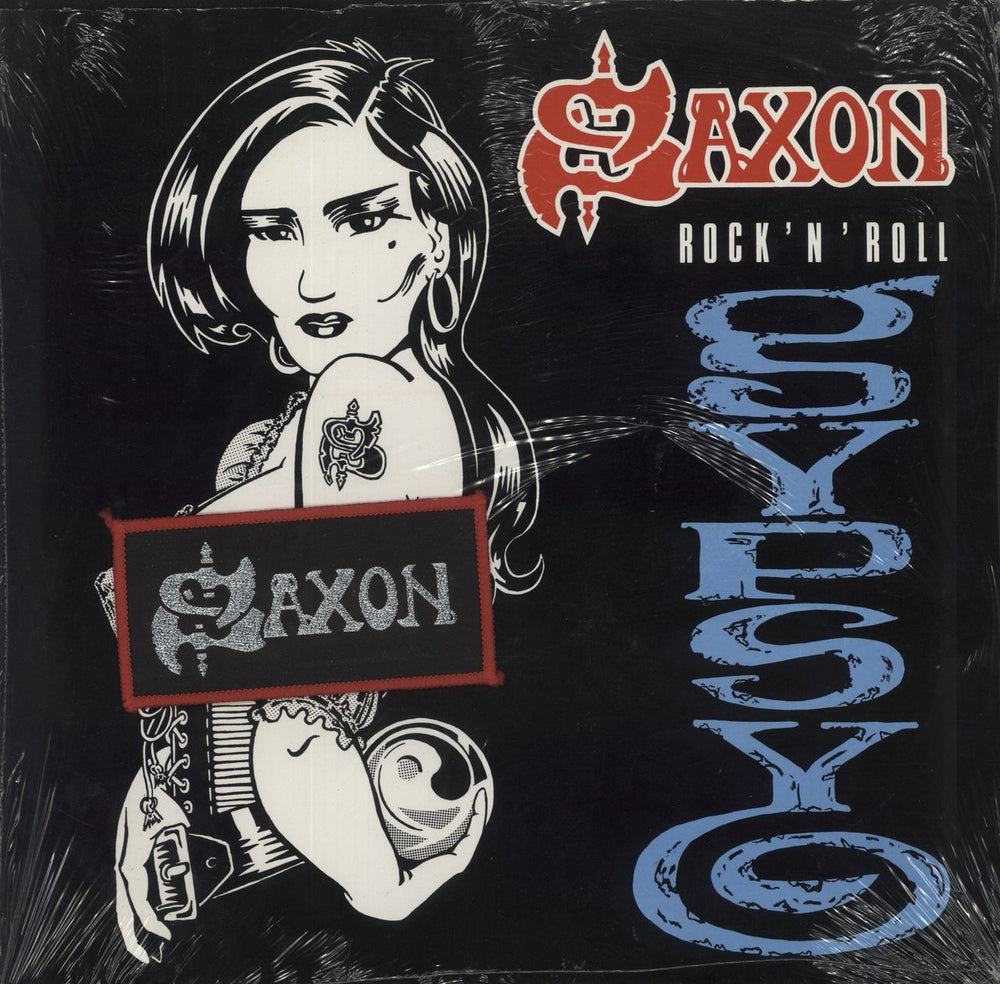 Saxon Rock N Roll Gypsy + Patch - Shrink UK 12" vinyl single (12 inch record / Maxi-single) 12R6112