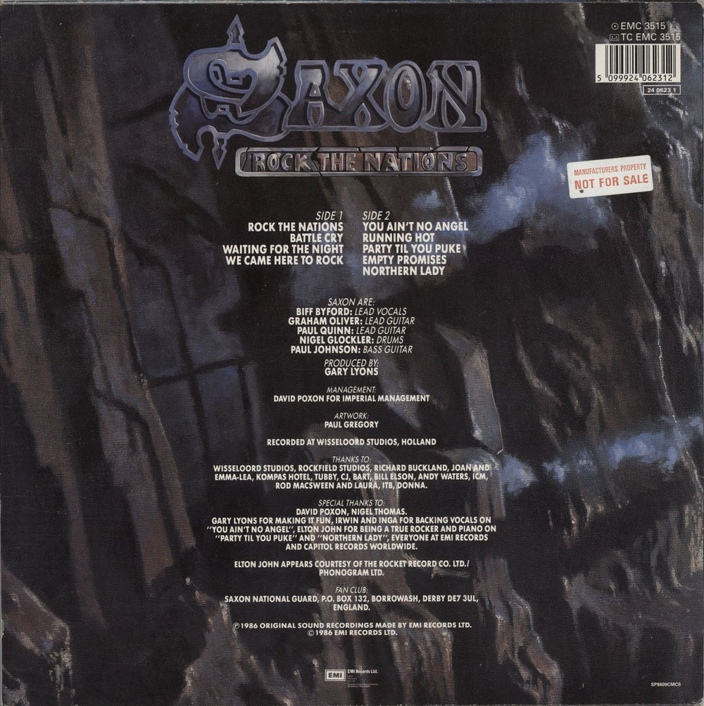 Saxon Rock The Nation UK vinyl LP album (LP record) 5099924062312