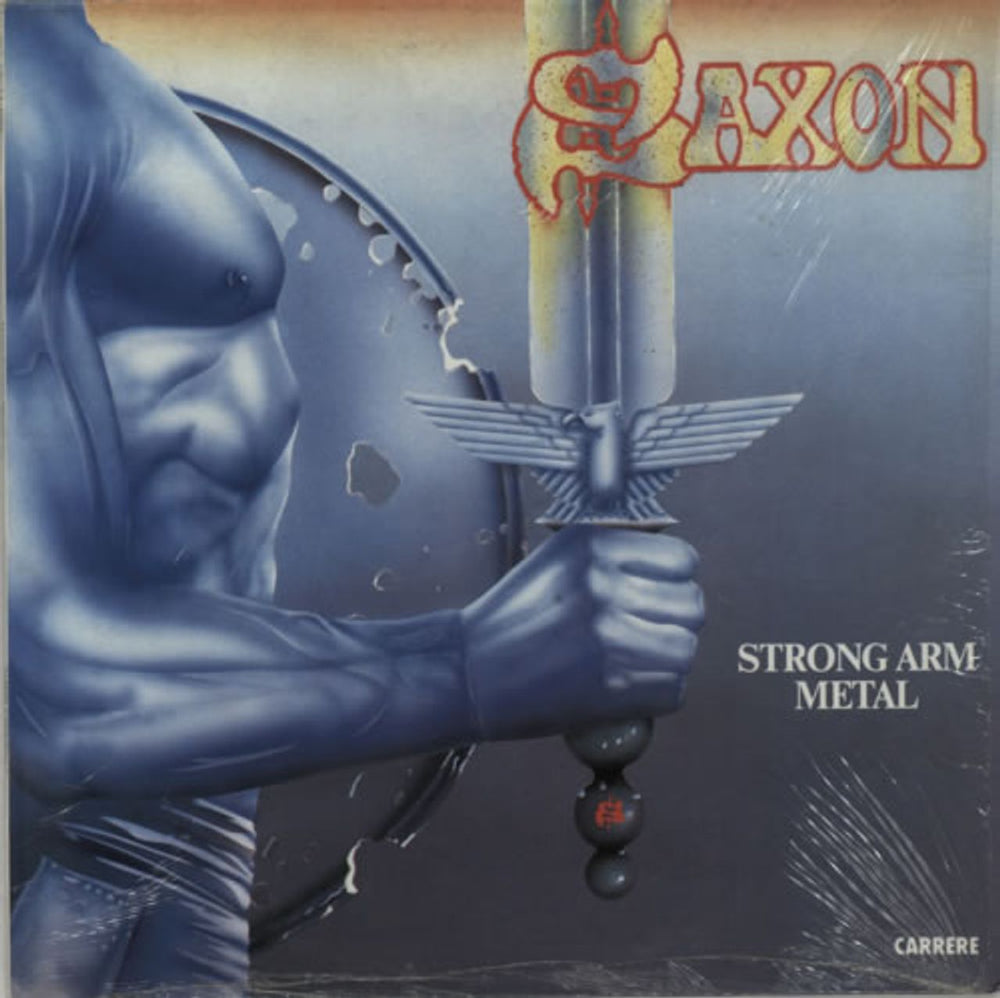 Saxon Strong Arm Metal French vinyl LP album (LP record) 66.174