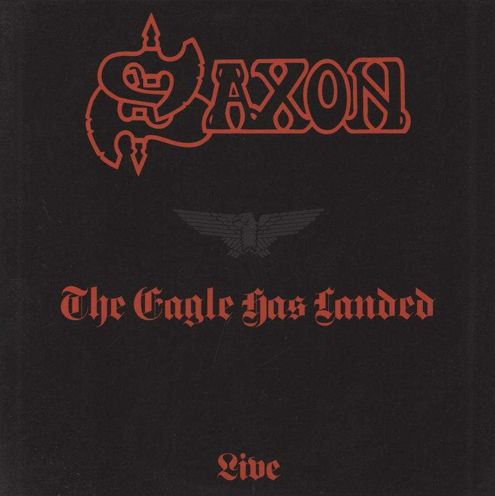 Saxon The Eagle Has Landed (Live) - Red & Black Vinyl UK vinyl LP album (LP record) BMGCAT312LP