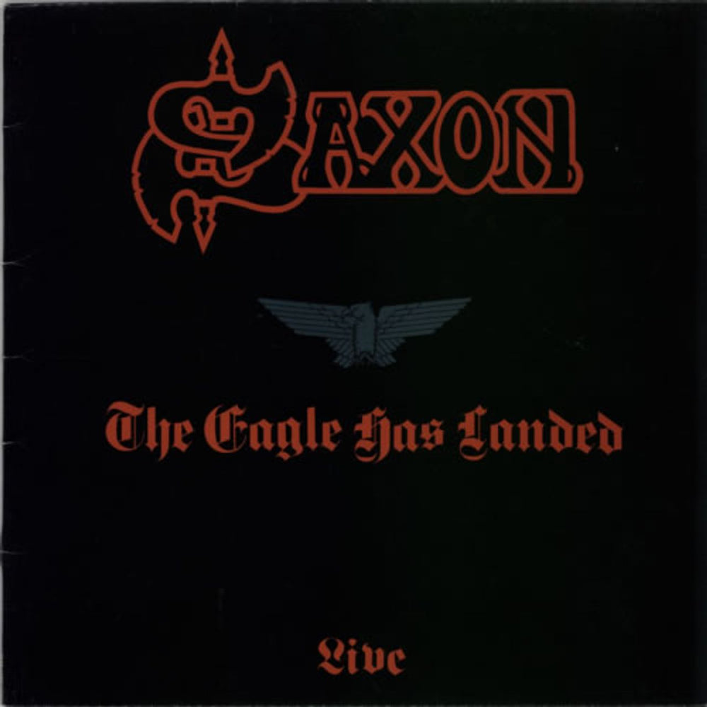 Saxon The Eagle Has Landed Live UK vinyl LP album (LP record) EMS1166