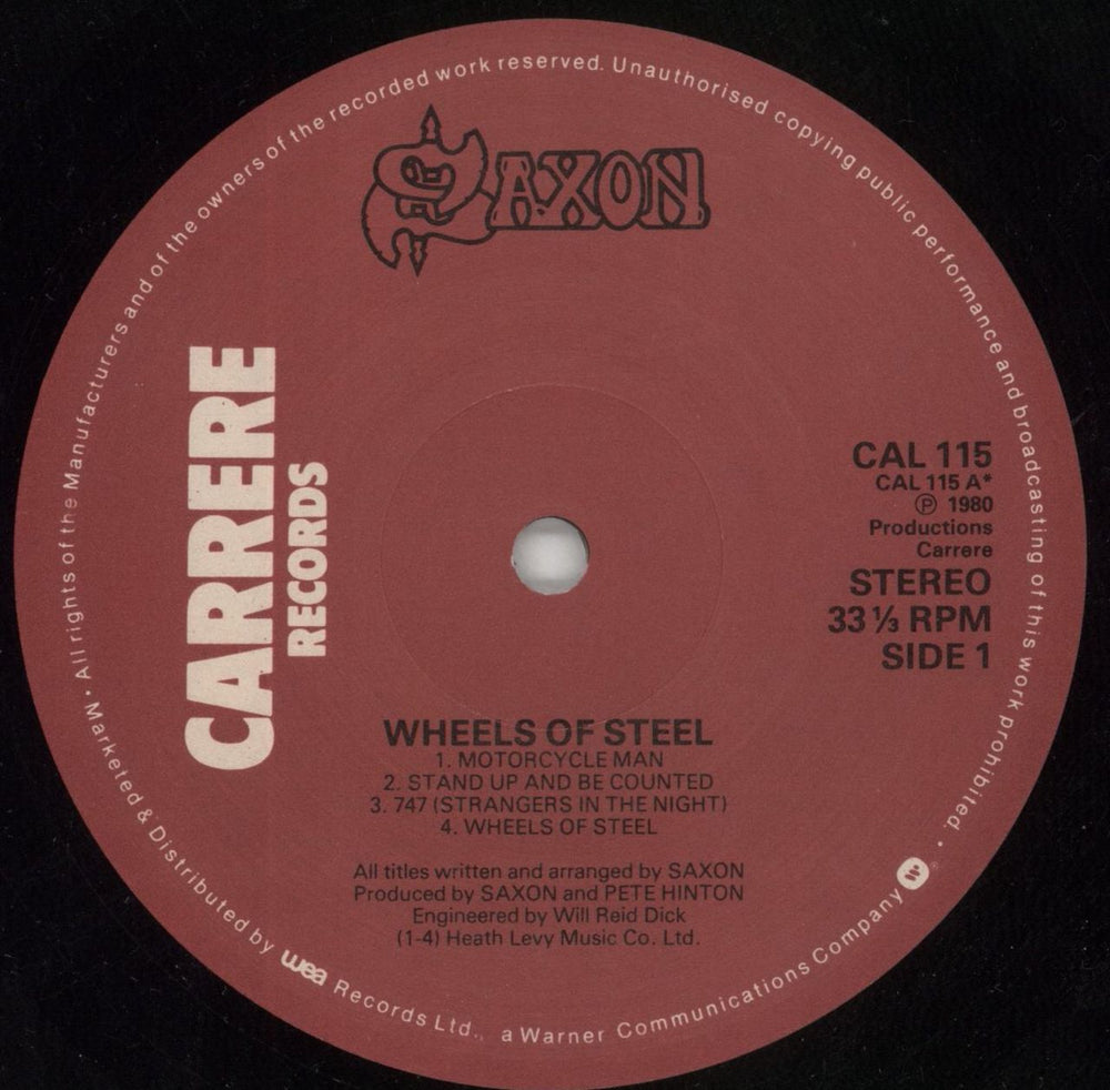 Saxon Wheels Of Steel UK vinyl LP album (LP record) SAXLPWH455042